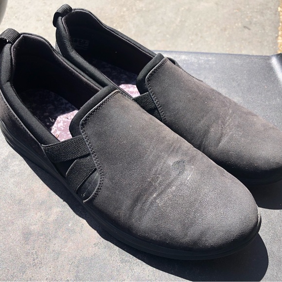 Clarks 27975 Canvas Loafers Cloud Steppers Black Slip on Comfort Shoes 11M - Picture 1 of 11